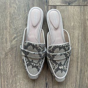 Rockport Snakeskin Loafer Slides